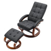 Adjustable Swivel Chair Recliner Armchair Home Lounge Sofa Chair With Footstool