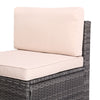 Rattan Garden Furniture Set 4-Seater Combo Modular Sofa w/ Cover Patio Outdoor