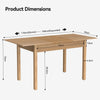 110-150cm Extendable Dining Table Modern Large Kitchen Table up to 8 People Wood