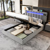 Ottoman Storage Bed 4ft6 Double Bed Frame Plush Velvet Upholstered Headboard