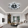 84W Dimmable LED Ceiling Light Flower Modern Chandelier Living Room Remote φ82cm