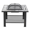 4-in-1 Outdoor Fire Pit BBQ Grill，Garden Table,Patio Heater Stove Brazier Burner