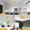 LED Crystal Chandelier Ceiling Light Pendant Light Living Room Bedroom 48W UK