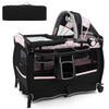 4 in 1 Portable Baby Playard Foldable Newborn Nursery Center w/Bassinet