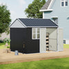 Heavy Duty 10x 8FT Metal Shed Steel Apex Roof Garden Storage Tool Bike Organizer
