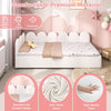 PANEL PLUSH UPHOLSTERED DAYBED STORAGE SOFA BED WITH 2 DRAWERS, 3FT SINGLE WHITE