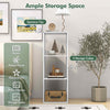 3-Cube Bookshelf Modern Vertical Bookcase w/ Back Guardrail & Anti-tipping Kits