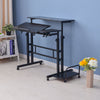 Mobile Stand up Desk Small Adjustable Standing Desk with Wheels Home Workstation