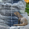 Solar & Battery Hybrid Power Otter Falls Cascade Outdoor Water Fountain Feature
