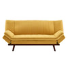 3 Seater Yellow Velvet Sofa Bed - Mondaine