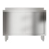 110cm Single Bowl Stainless Steel Catering Sink Cabinet w/Platform &Sliding Door