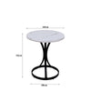 Modern 50cm Round Coffee Table with Pedestal Base Sofa Side Tea End Tables White