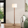 Wooden Bobbin Floor Lamp Base Living Room Free Standing Light LivingRoom Bedroom