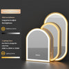 LED Gold Arched Bathroom Mirror Anti-fog Wall Vanity Mirror Over Dressing Table