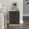 3 Drawer Wooden Bedroom Bedside Cabinet Furniture Storage Nightstand Side Table