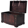 Vintage Treasure Chest Wood Brown Storage Cabinet Box Trunk vidaXL