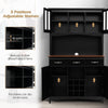 Kitchen Storage Cabinet Sideboard Freestanding Buffet Cupboard Adjustable Shelf