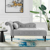 Chaise Lounge Elegant Colourful Velvet Reader's Bedroom Lounge Sofa w/ Wood Legs