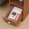 Slim Tall Bedside Table Cabinet with Drawer & Storage Space for Bedroom