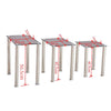 Nest Of 3 Nested Nesting Tables Side End Coffee Table Glass/Wood for Living Room