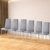 Set of 4 Dining Chairs Padded Seat High Back Metal Legs Modern Home Fkyeefmegnui