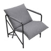 Modern Industrial Metal Frame Armchair Lazy Soft Cushion Seat Moon Chair Lounge