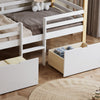 Wooden House Bed with Large Storage Drawers 3ft Single Cabin Canopy Bed Frame