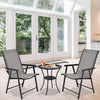 Set of 2 Folding Chairs Garden Fabric Chairs Indoors Outdoors Seat w/Armrests