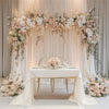236cm Elegant White Wedding Arch Stand Metal Ceremony Bridal Party Archway Frame