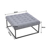 Grey Upholstered Coffee Table Sofa Side Side Chair Square Seat Footstool Stool