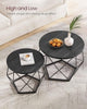 Round Coffee Tables, Set of 2 Side Tables, Modern Style, Removable Tabletop