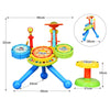 Kids Musical Instrument Electronic Rock Band Big Drum Set w/ Microphone Chair