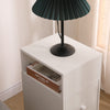Slim Tall Bedside Table Cabinet with Drawer & Storage Space for Bedroom