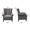 Velvet Lounge Armchair Fireside High Wing Back Accent Sofa Chair Cushioned Seat