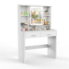 Dressing Table w/ LED Lights Mirror Drawers Adjustable Rack Vanity Makeup Desk i