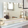 Large LED Bulbs Aluminium Hollywood Vanity Mirror With Lights Make Up Desk Stand