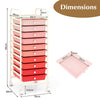 Mobile Rolling Utility Cart 10 Drawers Storage Trolley Home Office Organizer