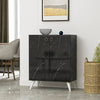 LEMİ MULTIPURPOSE SHOE CABINET FINISHED IN BLACK ,WHITE & CHROME