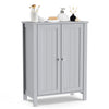 Bathroom Freestanding Storage Organizer Floor Storage Cabinet Black Grey