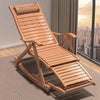 Extra Large Bamboo Rocking Chair Armchair Patio Pool Lounger Swing Sunbed Reclin