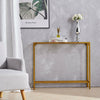 Golden Narrow Console Table Hallway Slim Metal Side Shelf Living Room Furniture