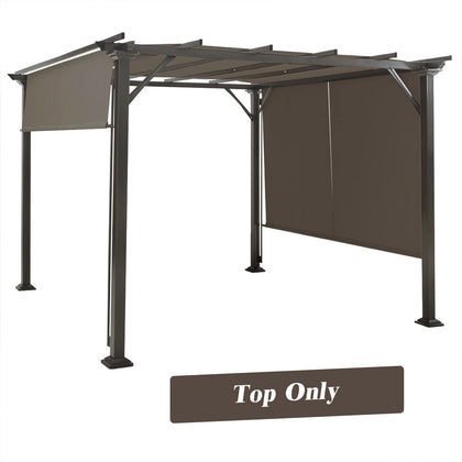 2PCS Outdoor Shade Canopy Cover Universal Waterproof Replacement Canopy Brown