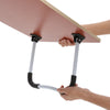 Mobile Sofa Bed Side Table 3 Tier Storage Shelf Folding Overbed Tray Laptop Desk