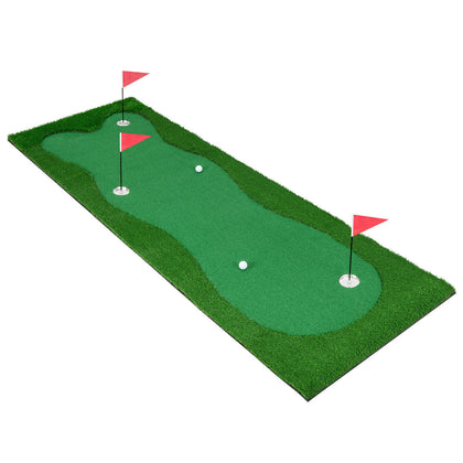 10 x 3.3 FT Golf Putting Green Indoor Outdoor Large Golf Practice Mat w/3 Holes