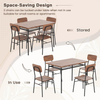 Dining Table Set Rectangular 4 Chairs Industrial Kitchen Furniture Storage Units
