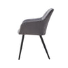 2× Kitchen Dining Chairs Velvet Faux Leather Fabric Padded Home Office Chair set