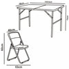 Rattan Effect Metal Folding 4ft Table & 4 Chairs Outdoor Indoor Furniture Dining