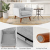 Modern Accent Chair Upholstered Linen Fabric Armchair w/ Cushion