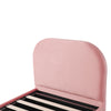 Kids Velvet Single Bed 90x190cm with Hydraulic Storage for Small Bedrooms, Pink