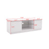 Modern TV Unit Cabinet TV Stand - Matt Body & High Gloss Doors LED Light Option
